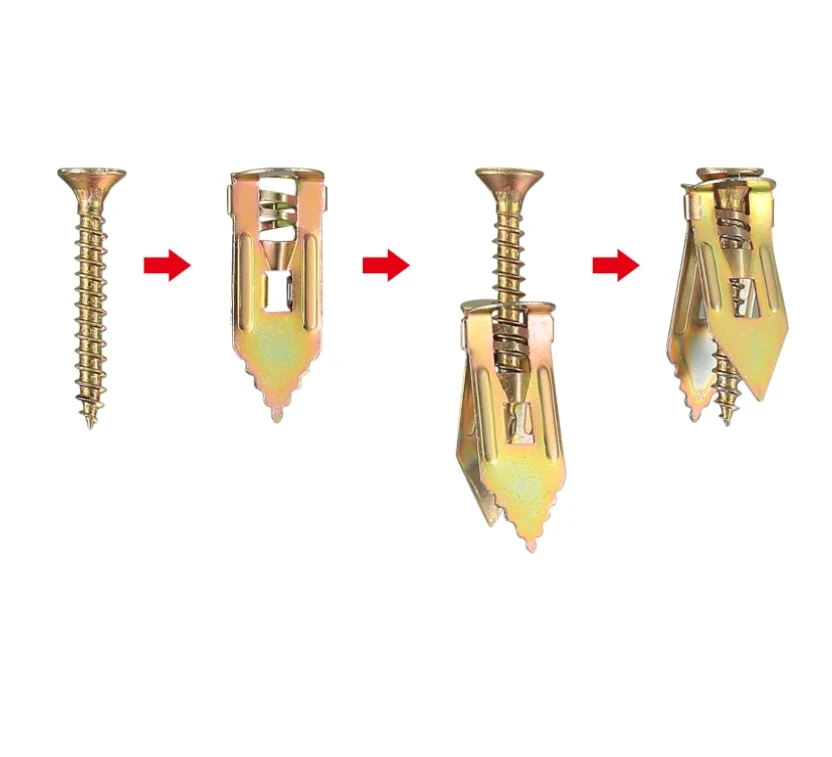 Gypsum Board Self-Tapping Expansion Screw Set Drive-in Anchor For Cement Board, Insulation Board & Drywall Fixing factory